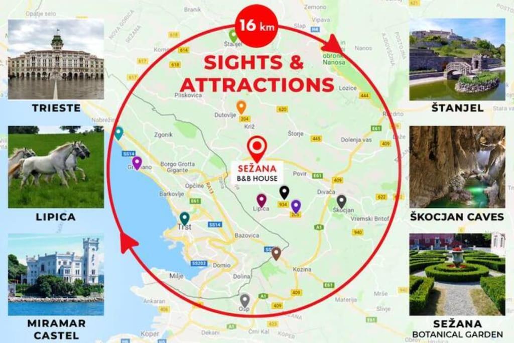 Apartmán Hisa Idej Sežana Exteriér fotografie